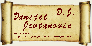 Danijel Jevtanović vizit kartica